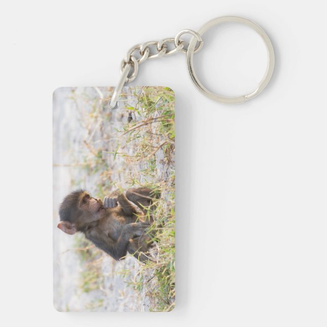 Young Baboon Key Ring (Back)