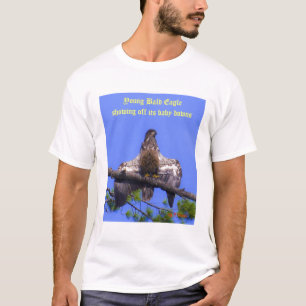 Young Bald Eagle snapshot showing off belly downs T-Shirt