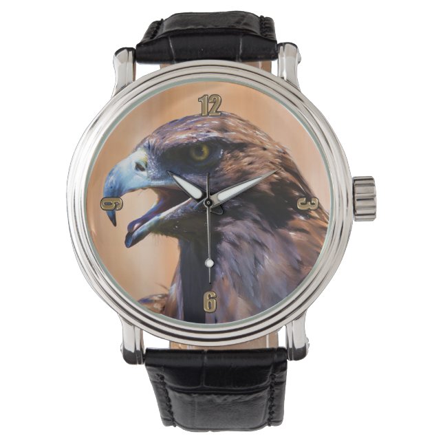 Young Bald Eagle Wildlife Painting Watch (Front)