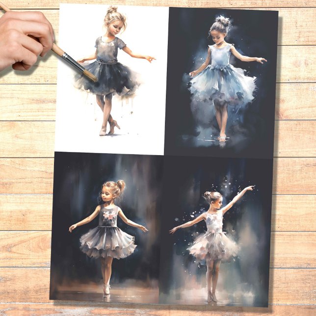 Young Ballerina Collage 1 Decoupage Paper (Creator Uploaded)