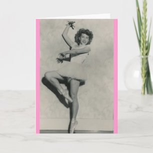 young ballerina dancer card