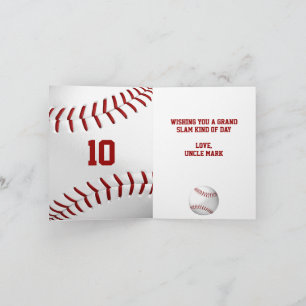 young baseball player happy birthday card