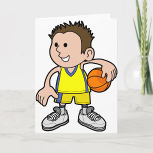Young Basketball Player Greeting Cards