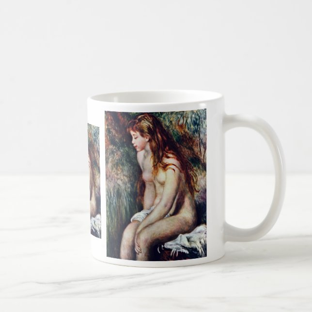 Young Bather By Pierre-Auguste Renoir Coffee Mug (Right)