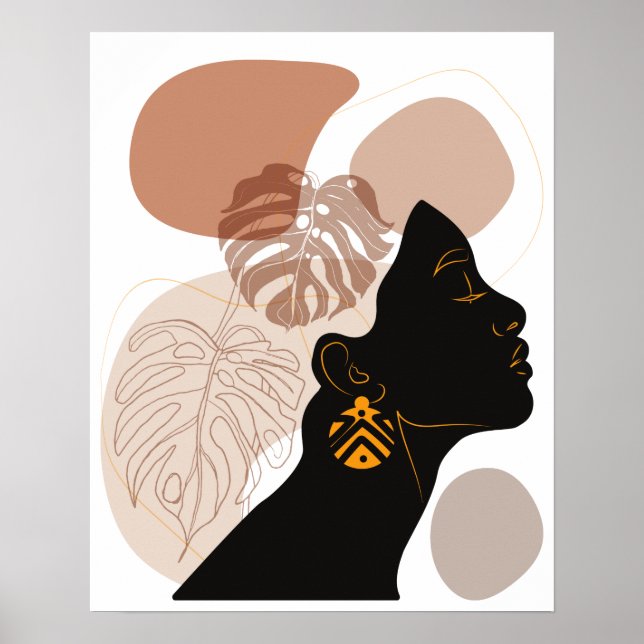 Young beautiful african american woman poster (Front)