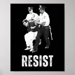 Young Bernie Sanders Arrested Resist  Poster
