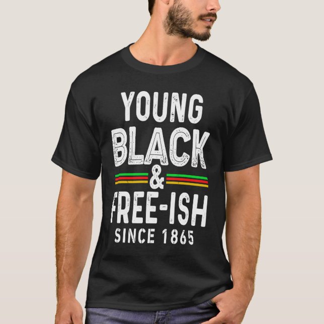 Young Black African Girl Boys Black History Month  T-Shirt (Front)