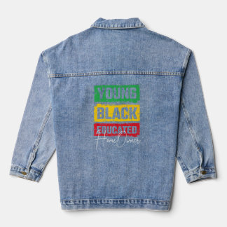 Young Black Educated Homeowner Housewarming Party  Denim Jacket
