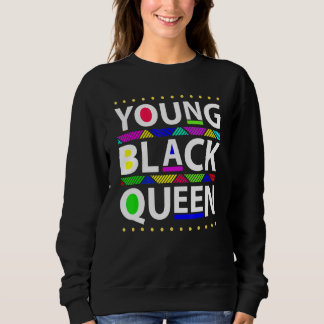 Young Black Queen Black History Month Girls Kids Sweatshirt