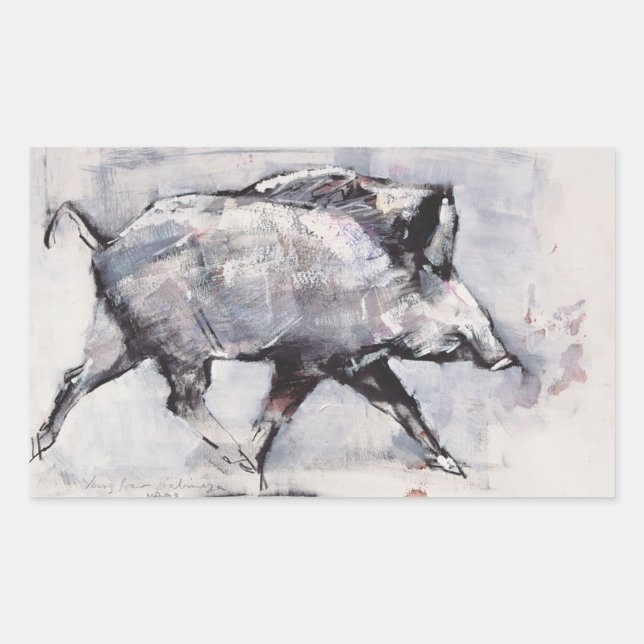 Young boar Bialowieza Poland Rectangular Sticker (Front)