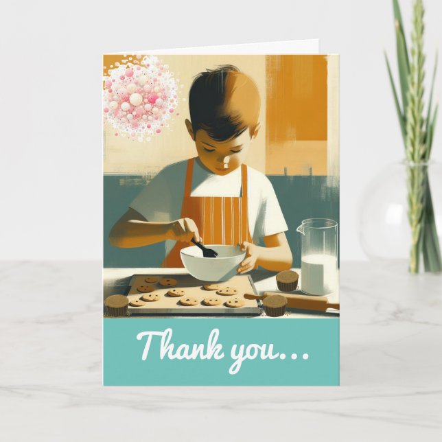 Young Boy Cookie Baker Thank You (Front)
