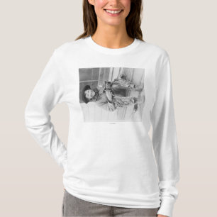 Young Boy Dressed as Cowboy with Toys T-Shirt
