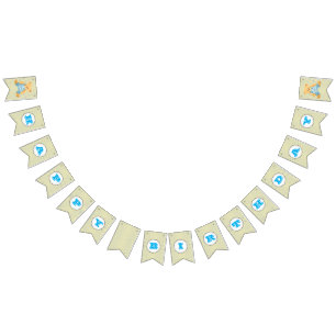 Young Boy Polka Dot/Teddy Bear Birthday Bunting