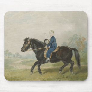 Young Boy Riding a Pony (by Penry Williams) Mouse Mat
