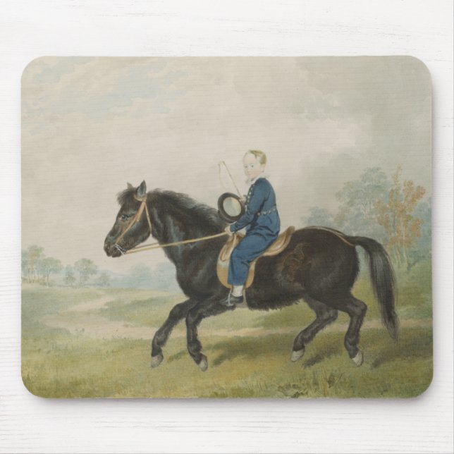 Young Boy Riding a Pony (by Penry Williams) Mouse Mat (Front)