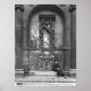 Young Boy Seated Outside Poster