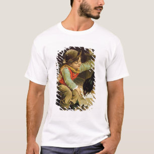 Young Boy with Birds in the Snow T-Shirt