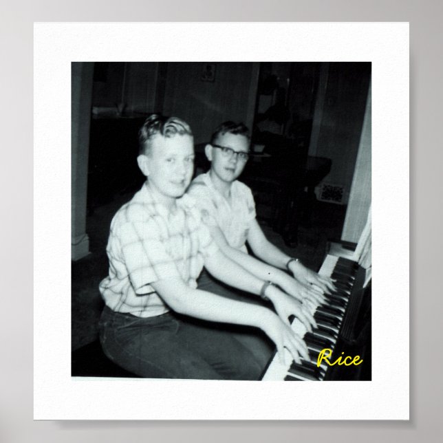 Young Boys at the Piano-Original photos Poster (Front)