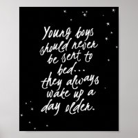 Young Boys Should Never Be Sent... Peter Pan Quote