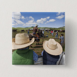 Young boys take in the 2007 Hughes Ranch 15 Cm Square Badge