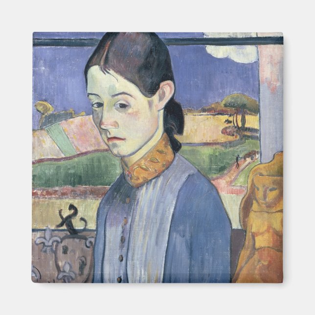 Young Breton Woman, 1889 (oil on canvas) Magnet (Front)