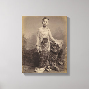 Young Burmese girl, c.1875 Canvas Print