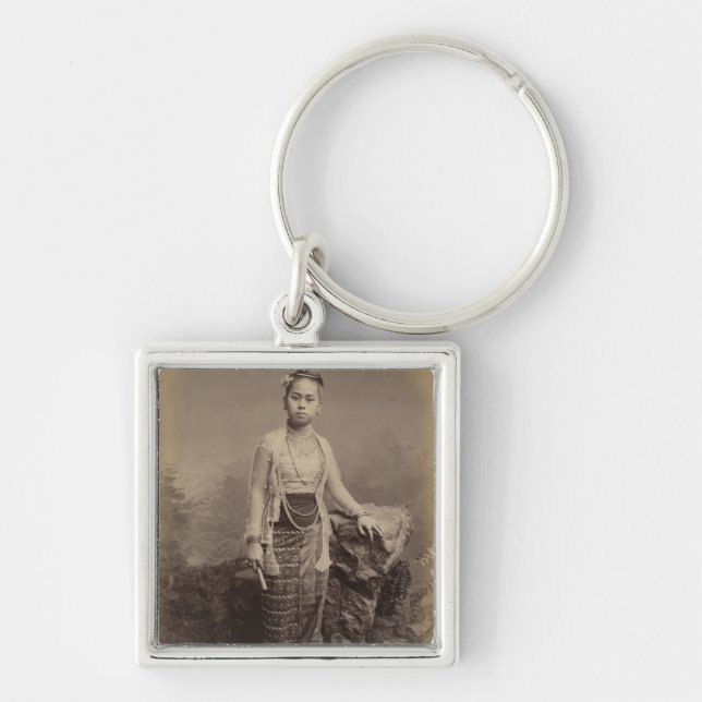 Young Burmese girl, c.1875 Key Ring (Front)