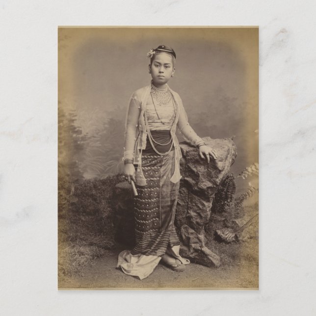 Young Burmese girl, c.1875 Postcard (Front)
