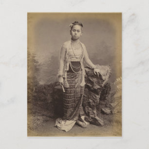 Young Burmese girl, c.1875 Postcard