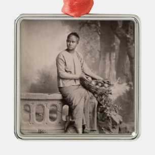 Young Burmese girl, c.1880 Metal Tree Decoration