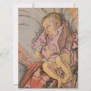 Young Child Sleeping on a Pillow Card