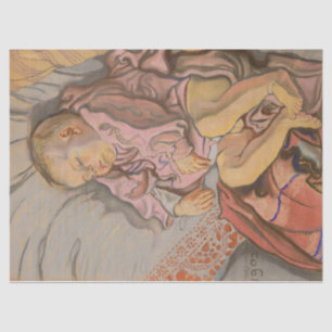 Young Child Sleeping on a Pillow Tissue Paper