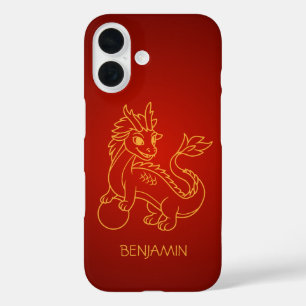 Young Chinese Dragon on Red iPhone 16 Case