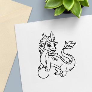 Young Chinese Dragon Self-inking Stamp