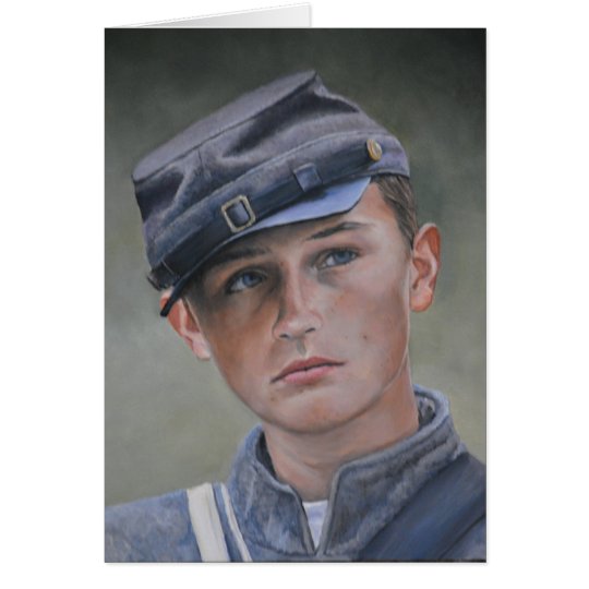 Young Civil War Soldier Portrait Art Greeting Card