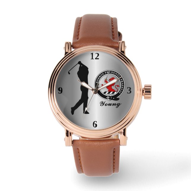 Young Clan Badge (His) Golf   Watch (Front)