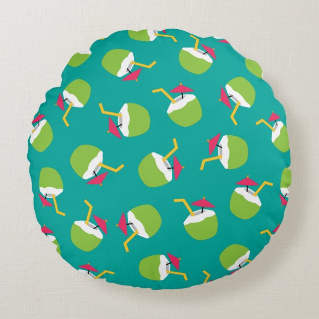 Young Coconut Drink Round Cushion (Front)