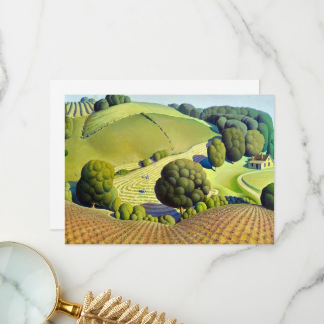 Young Corn by Grant Wood Thank You Card (Front/Back In Situ)