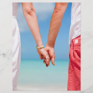 Young couple holding hands flyer