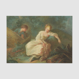 Young Couple in a Landscape by Jean-Baptiste Huet Tissue Paper