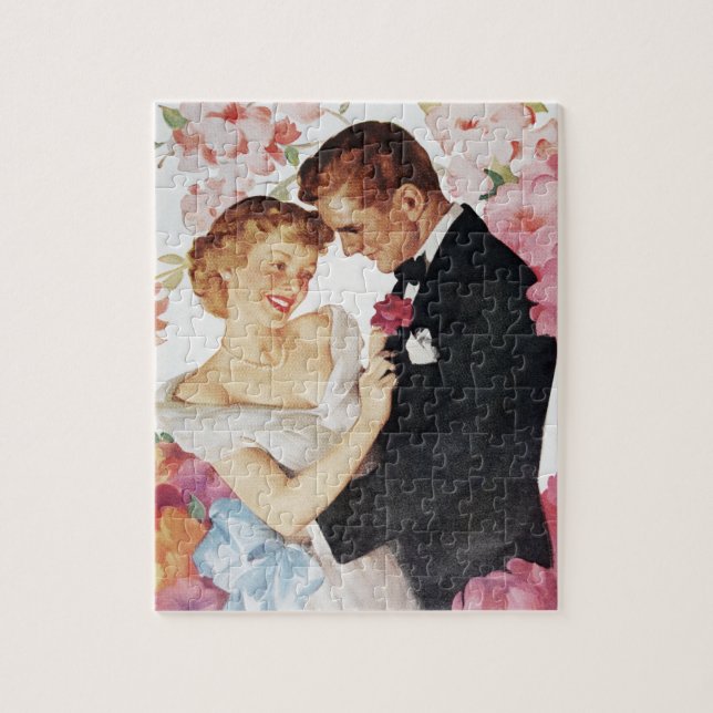 Young couple in formal wear jigsaw puzzle (Vertical)