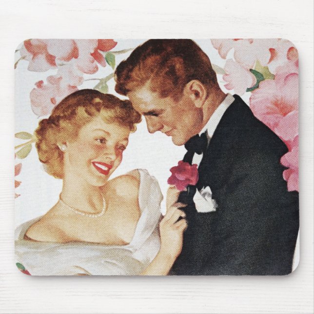 Young couple in formal wear mouse mat (Front)
