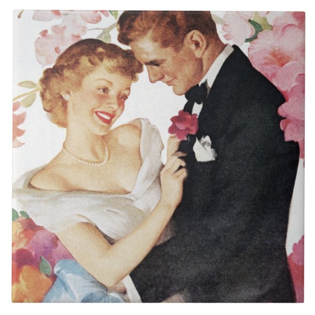 Young couple in formal wear tile (Front)