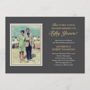 Young Couple Wedding Anniversary Invitations