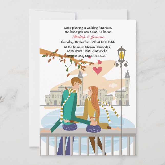 Young Couple's Dream Honeymoon Invitation (Front)