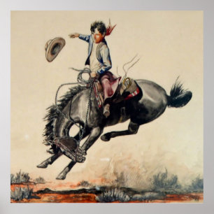 “Young Cowboy” by Will James Poster