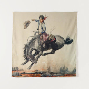 “Young Cowboy” by Will James Tapestry