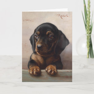 Young Dachshund   Carl Reichert Card