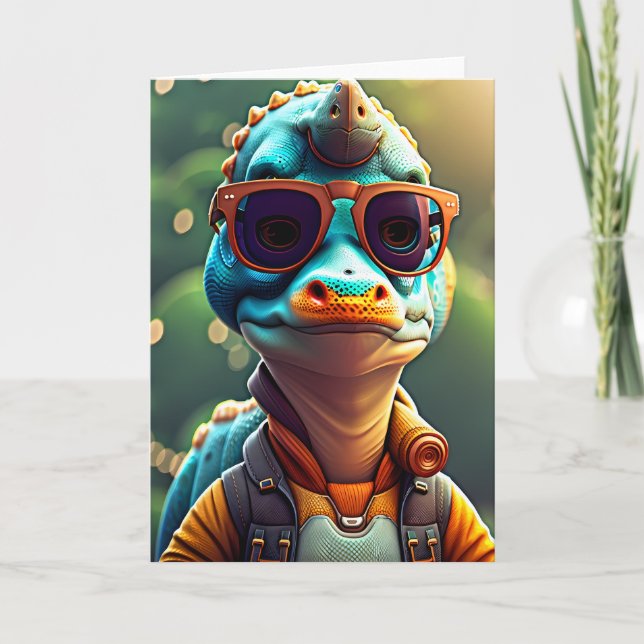 Young Dinosaur | Birthday Card (Front)
