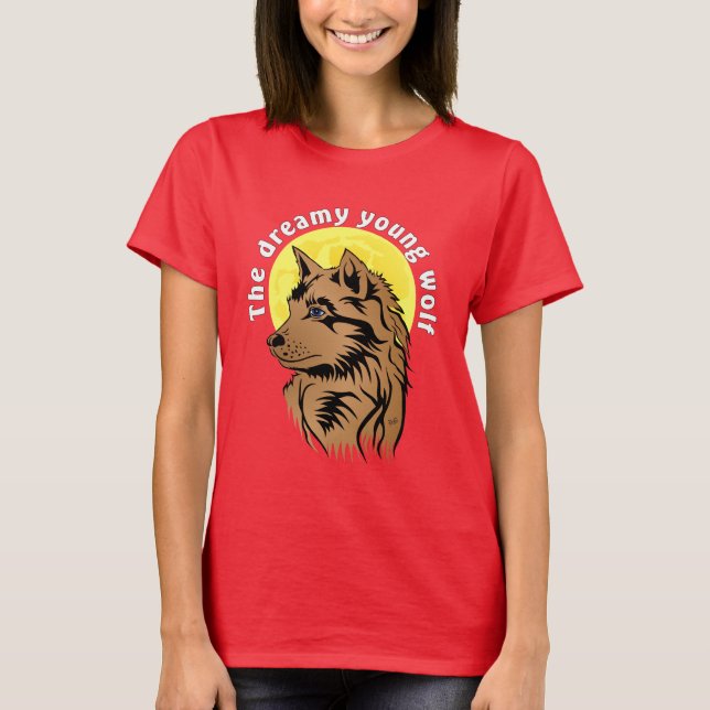 young dreamy wolf T-Shirt (Front)